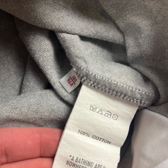 Aape by A Bathing Ape Applique Oxford BD Shirt L Size - Picture 5 of 6